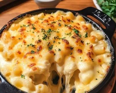 Delicious creamy mac and cheese dish served in a bowl