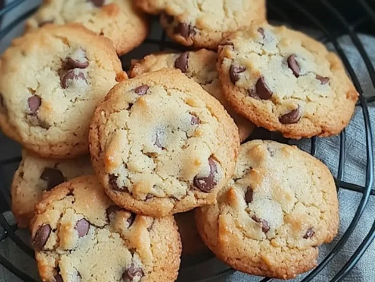 Delicious eggless chocolate chip cookies baked to perfection