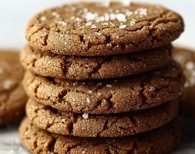 Delicious Espresso Cookies with Brown Butter and Toffee on a plate
