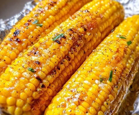 Grilled sweet corn on the cob using an easy foil method