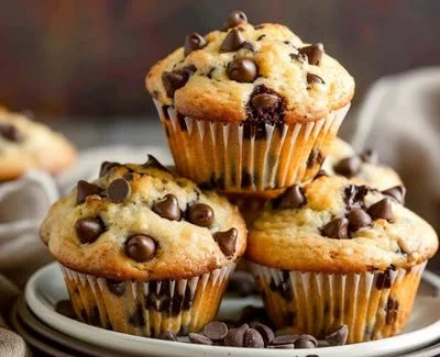 Delicious chocolate chip protein muffins with a healthy twist