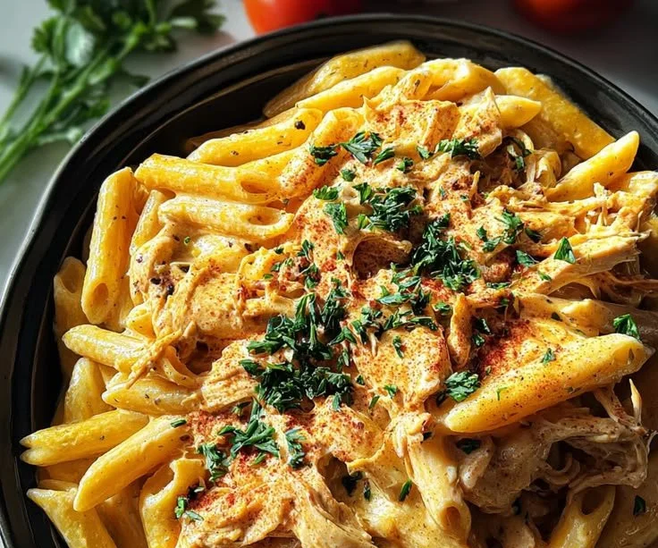 Creamy Cajun chicken in a crockpot, ready for a quick weeknight dinner