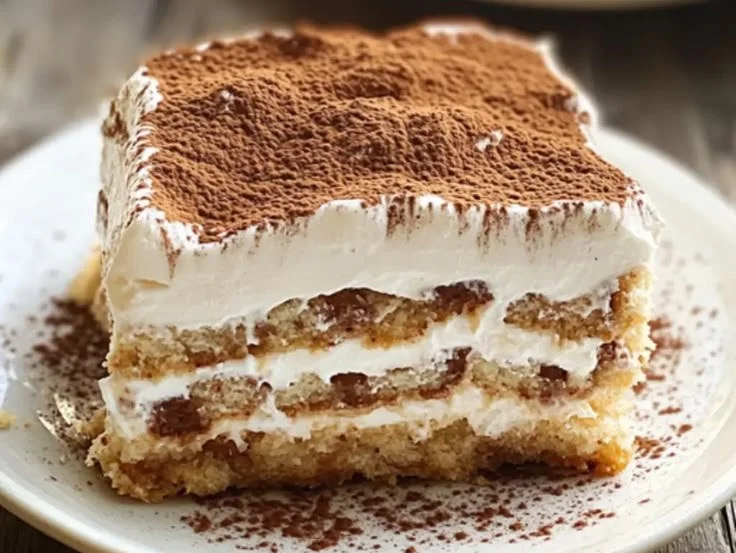Delicious Matzo-Misu dessert featuring layers of chocolate and peppermint.