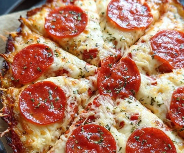 Delicious cottage cheese flatbread pizza topped with fresh ingredients