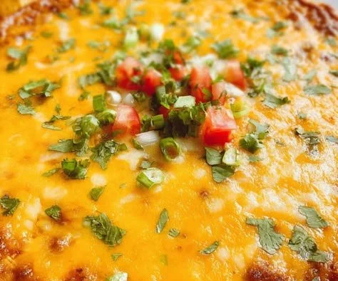 Delicious warm bean dip inspired by Texas Trash recipe in a serving bowl